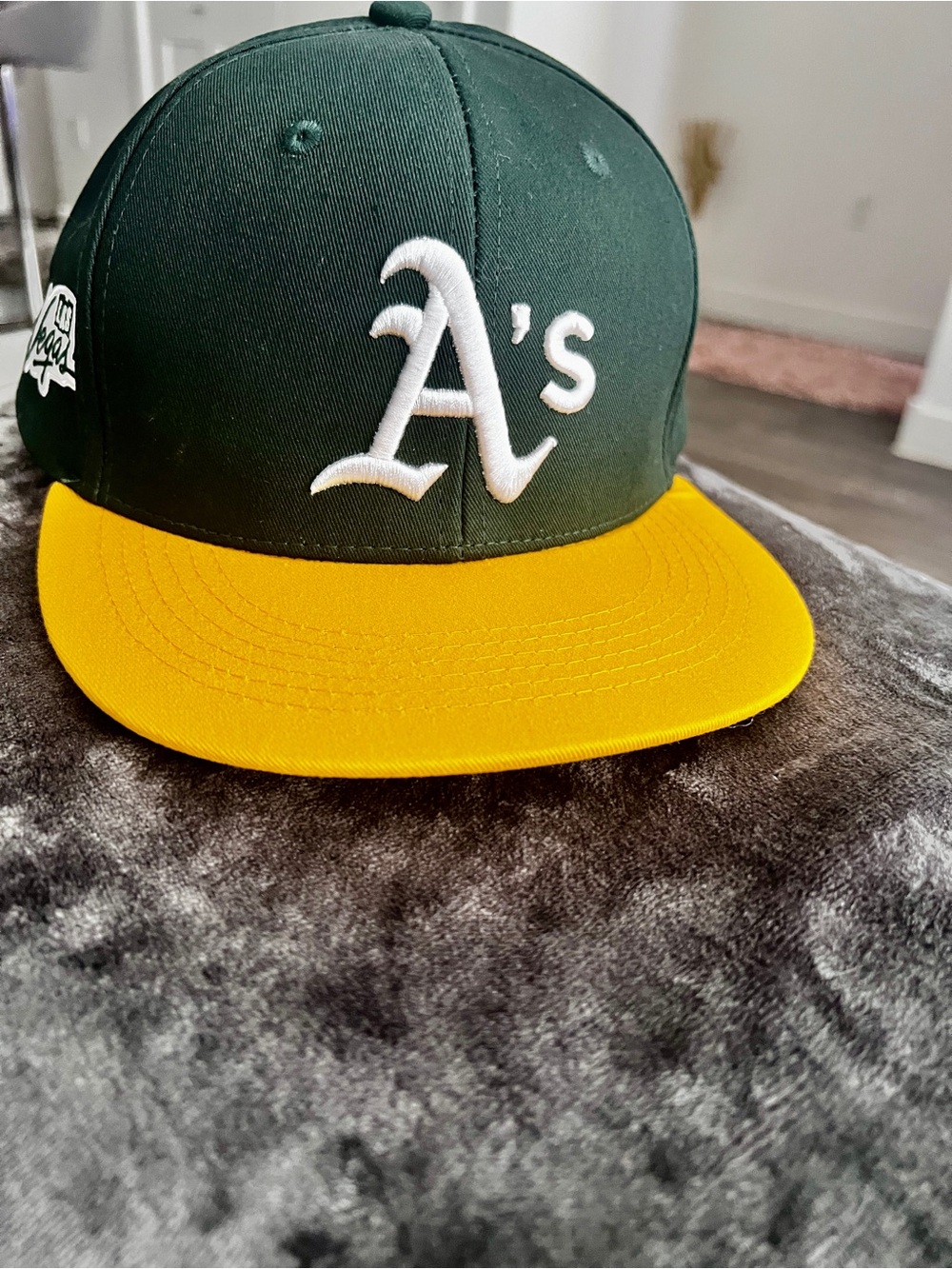 Green and Yellow A's Snapback Hat - Men’s Baseball Cap